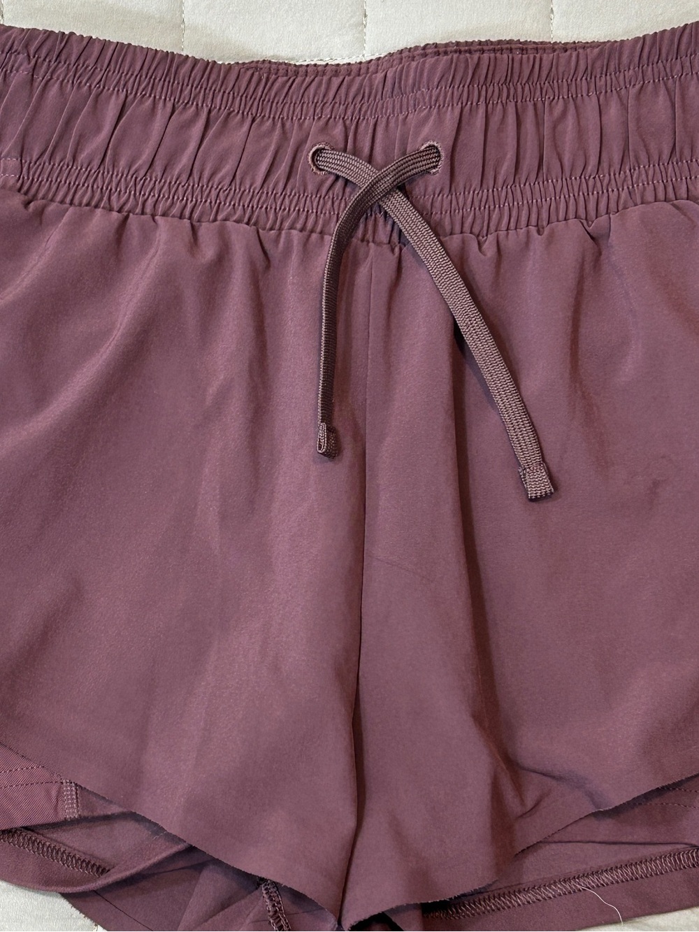 Women's Elastic Waist Drawstring Shorts - Mauve